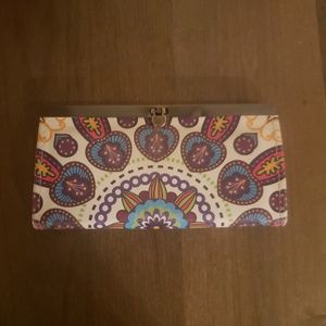 1960s flower child clutch wallet
